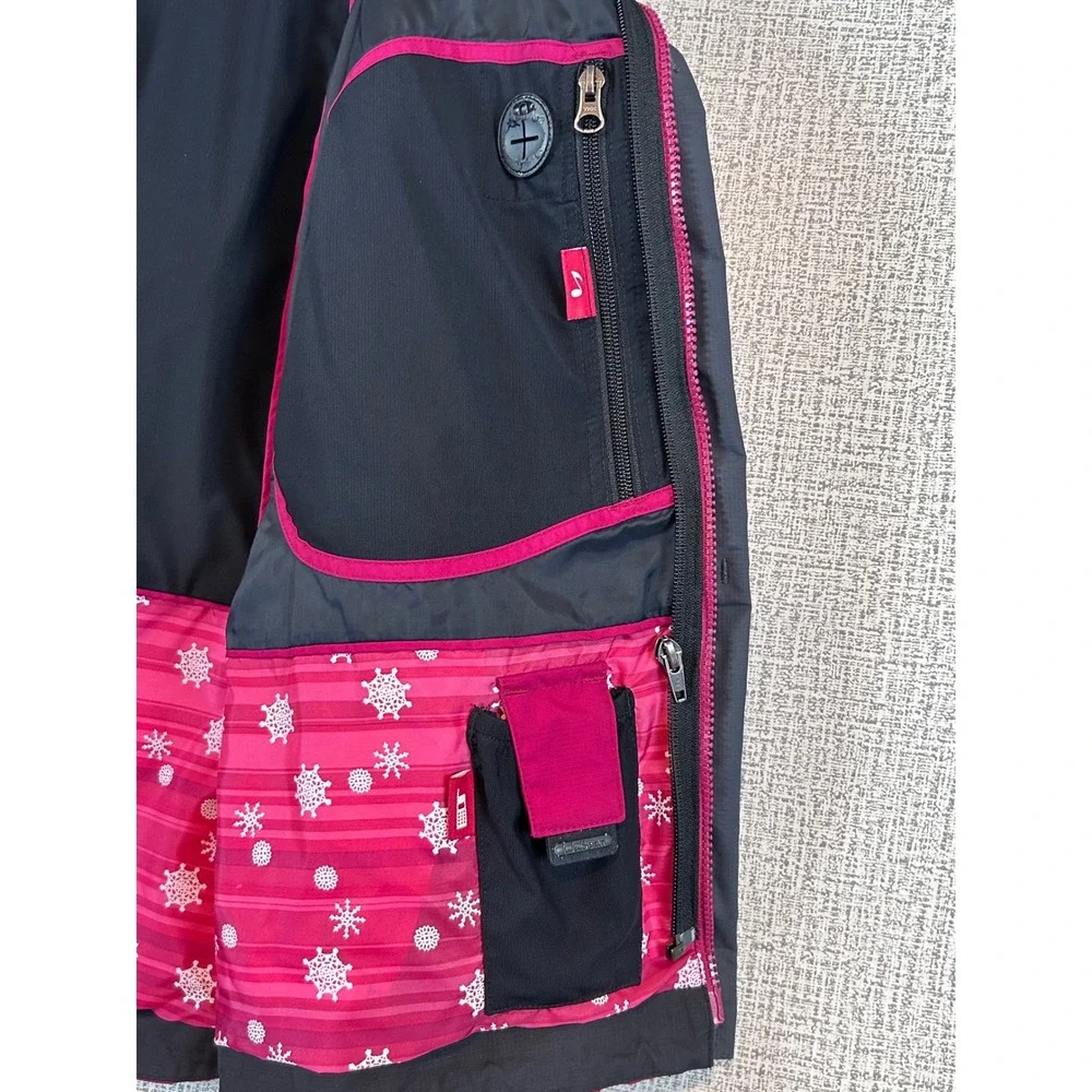 VTG LL Bean Womens‎ Small Magenta Hooded Ski Jacket Nylon Shell Gorpcore Snow